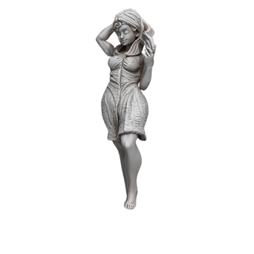 Dungeons & Dragons - STL Miniatures - Bath House Client Female drying