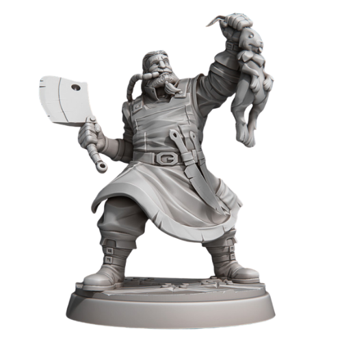 Dungeons & Dragons - STL Miniatures - Male Butcher