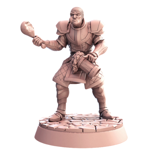 Dungeons & Dragons - STL Miniatures - City Guard with Halberd & Shield