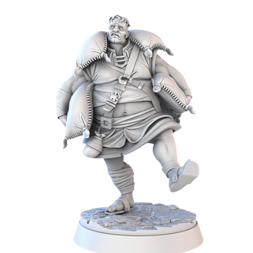 Dungeons & Dragons - STL Miniatures - Construction Worker with sandbags