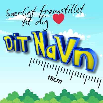 Dit Navn - Pokémon Inspireret 3D navneskilt - Lavet specielt til dig