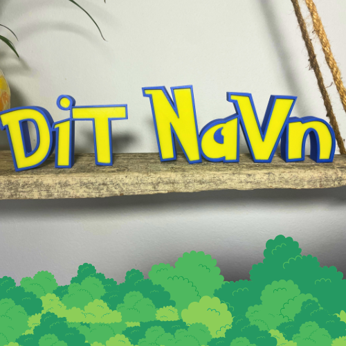 Dit Navn - Pokémon Inspireret 3D navneskilt - Lavet specielt til dig