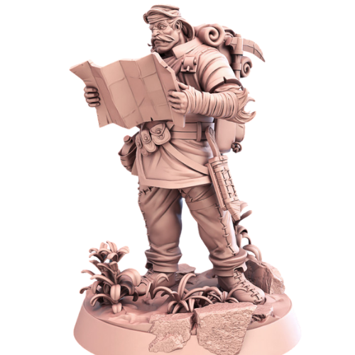 Dungeons & Dragons - STL Miniatures - Explorer with map