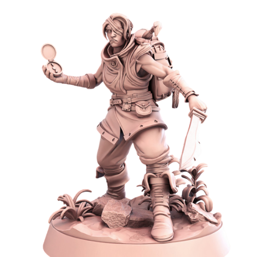 Dungeons & Dragons - STL Miniatures - Explorer with sword and compass