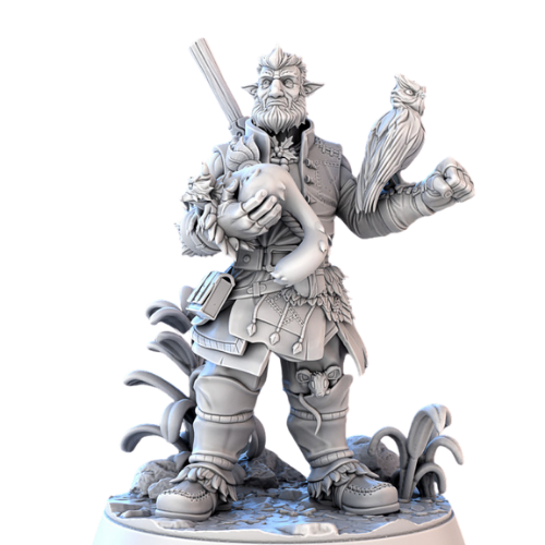 Dungeons & Dragons - STL Miniatures - Forest Protector with bird