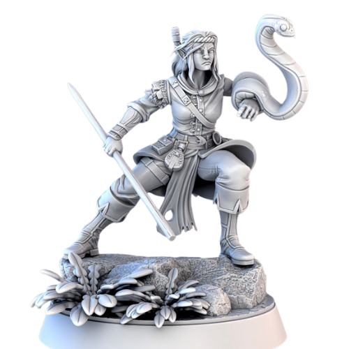 Dungeons & Dragons - STL Miniatures - Forest Protector with snake