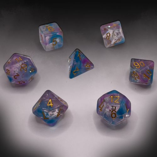 Sun Forge - RPG Dice Set - Purple Starlight Nebula (7stk)