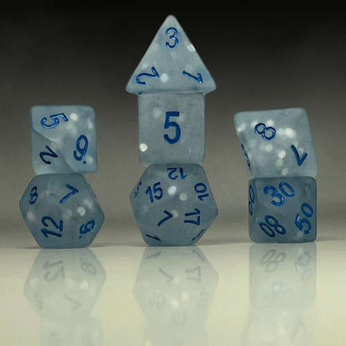 Sun Forge - RPG Dice Set - Blue Frost (7stk)