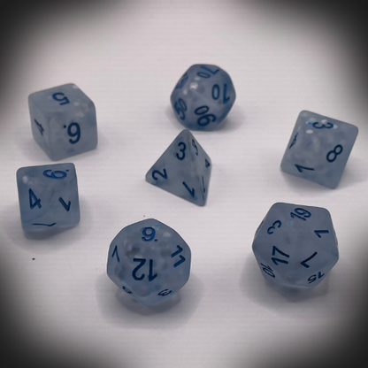 Sun Forge - RPG Dice Set - Blue Frost (7stk)