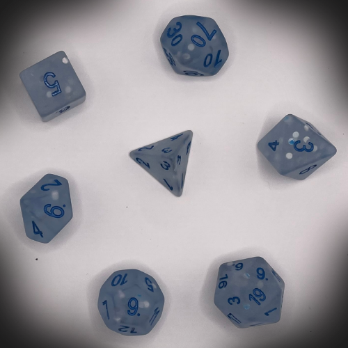Sun Forge - RPG Dice Set - Blue Frost (7stk)