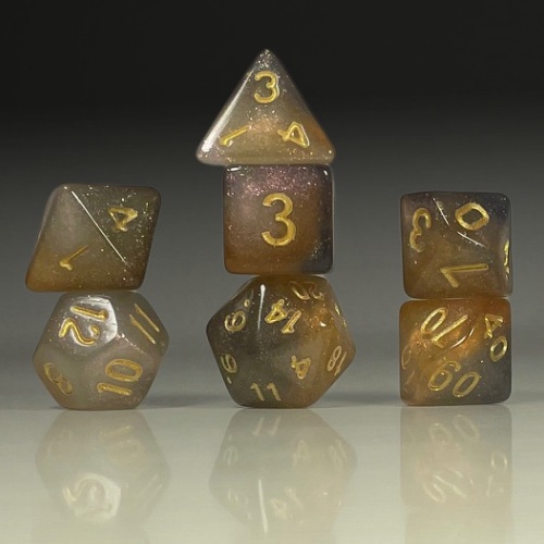 Sun Forge - RPG Dice Set - Hallow Nebula - 3 Colour Swirl (7stk)