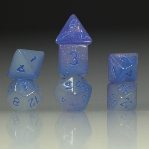 Sun Forge - RPG Dice Set - Ocean Nebula - 2 Colour Swirl (7stk)