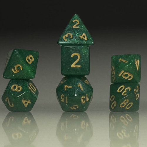 Sun Forge - RPG Dice Set - Sparkling Tree Nebula - 2 Colour Swirl (7stk)