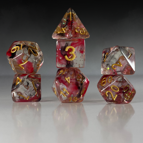 Sun Forge - RPG Dice Set - Bloodmist Nebula (7stk)