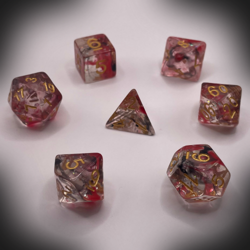 Sun Forge - RPG Dice Set - Bloodmist Nebula (7stk)