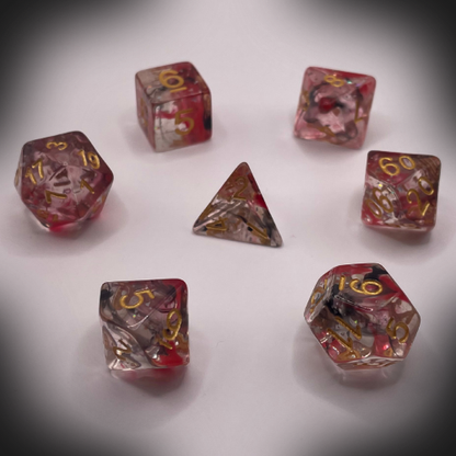 Sun Forge - RPG Dice Set - Bloodmist Nebula (7stk)