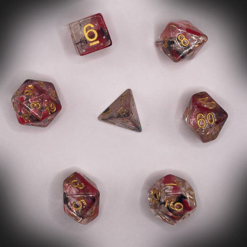 Sun Forge - RPG Dice Set - Bloodmist Nebula (7stk)