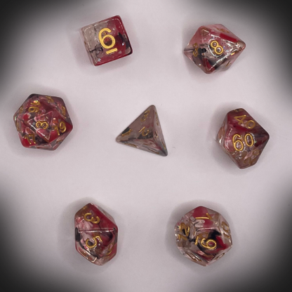 Sun Forge - RPG Dice Set - Bloodmist Nebula (7stk)