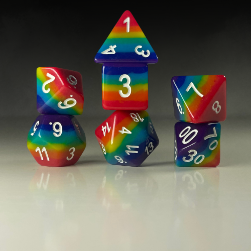 Sun Forge - RPG Dice Set - Classic Rainbow (7stk)