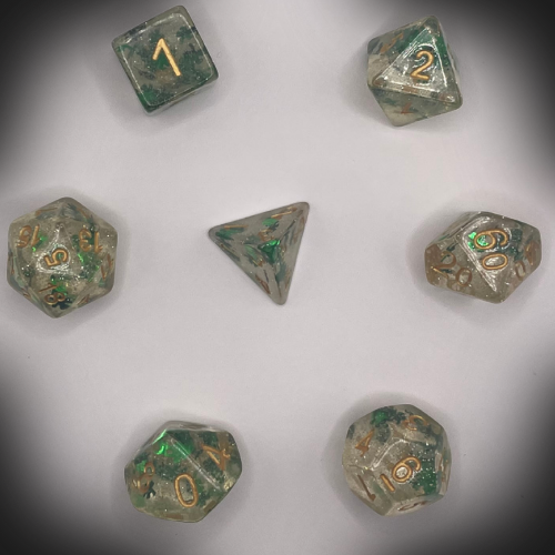 Sun Forge - RPG Dice Set - Star Forest Paillette (7stk)