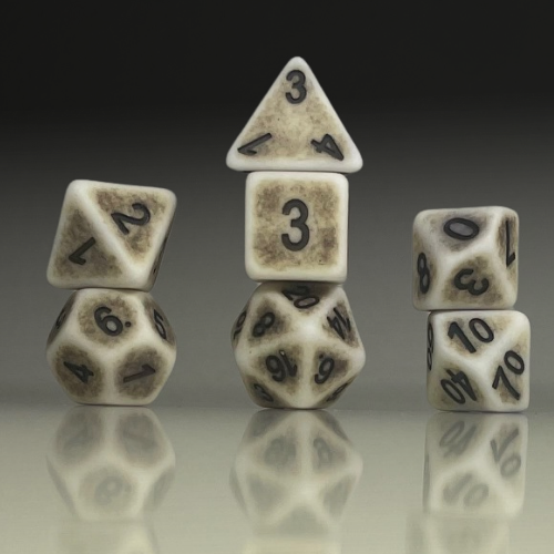 Sun Forge - RPG Dice Set - Beaten Bone Antique (7stk)
