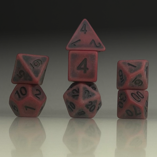 Sun Forge - RPG Dice Set - Dark Red Antique (7stk)