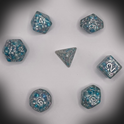 Sun Forge - RPG Dice Set - Ice Blue Capsphere (7stk)
