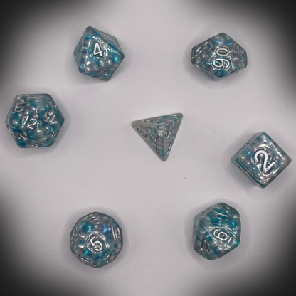 Sun Forge - RPG Dice Set - Ice Blue Capsphere (7stk)