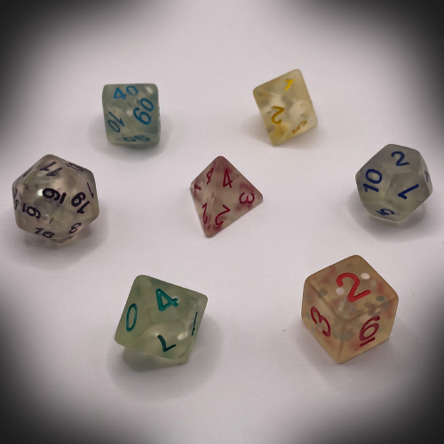 Sun Forge - RPG Dice Set - Rainbow Frost (7stk)