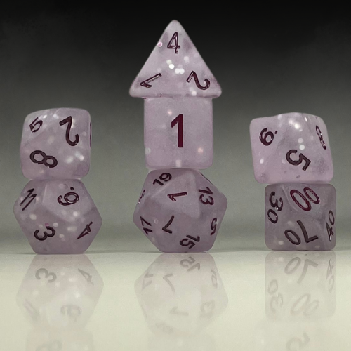 Sun Forge - RPG Dice Set - Purple Frost (7stk)