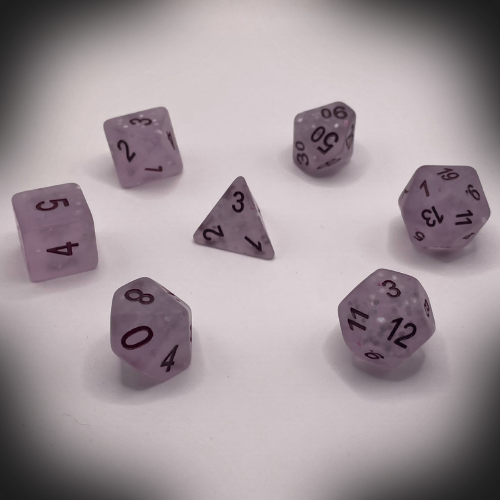 Sun Forge - RPG Dice Set - Purple Frost (7stk)