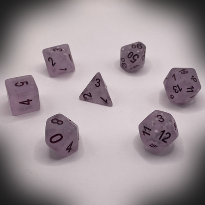 Sun Forge - RPG Dice Set - Purple Frost (7stk)