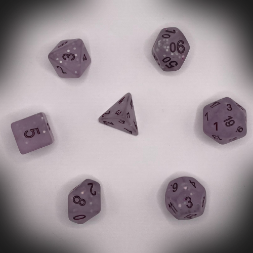 Sun Forge - RPG Dice Set - Purple Frost (7stk)