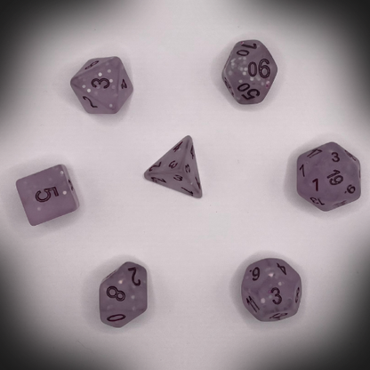 Sun Forge - RPG Dice Set - Purple Frost (7stk)