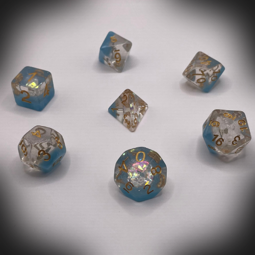 Sun Forge - RPG Dice Set - Skyfrost Diamond (7stk)
