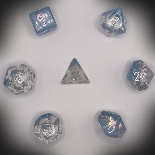 Sun Forge - RPG Dice Set - Silverfrost Diamond (7stk)