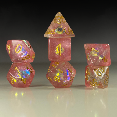 Sun Forge - RPG Dice Set - Pink Diamond (7stk)