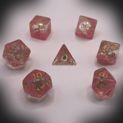 Sun Forge - RPG Dice Set - Pink Diamond (7stk)