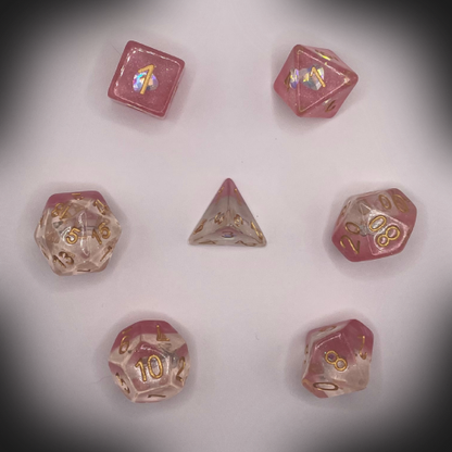 Sun Forge - RPG Dice Set - Pink Diamond (7stk)
