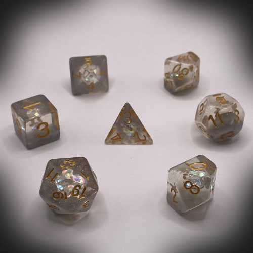 Sun Forge - RPG Dice Set - Golden Diamond (7stk)