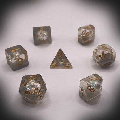 Sun Forge - RPG Dice Set - Golden Diamond (7stk)