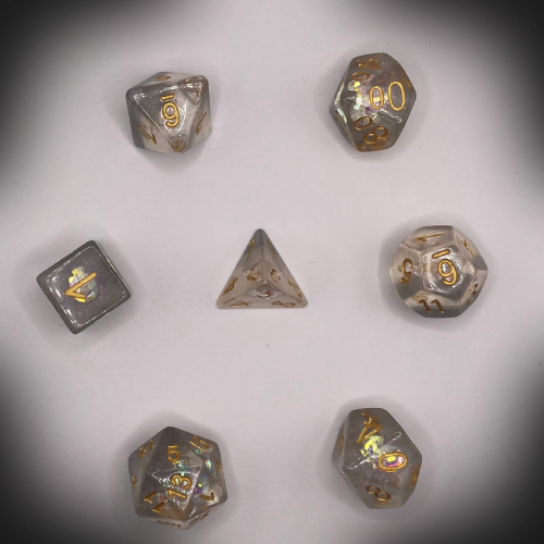 Sun Forge - RPG Dice Set - Golden Diamond (7stk)