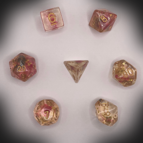 Sun Forge - RPG Dice Set - Mossy Cotton (7stk)