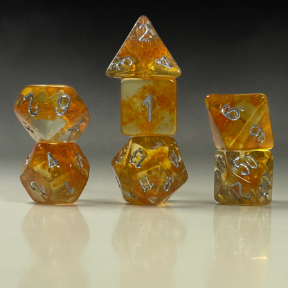 Sun Forge - RPG Dice Set - True Flame Cotton (7stk)