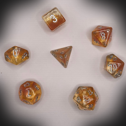 Sun Forge - RPG Dice Set - True Flame Cotton (7stk)