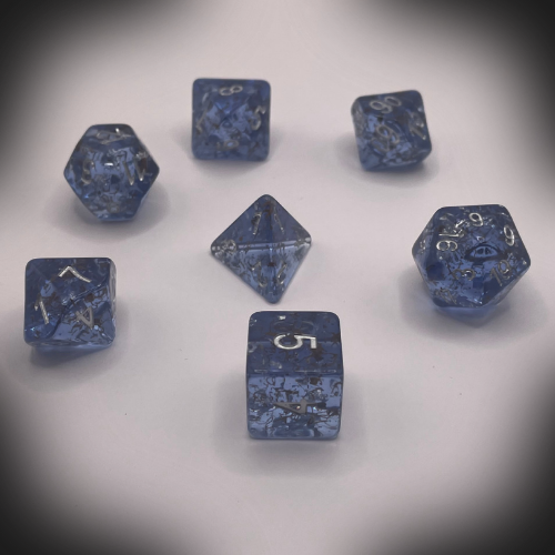 Sun Forge - RPG Dice Set - Frost Night Fireworks (7stk)