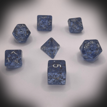 Sun Forge - RPG Dice Set - Frost Night Fireworks (7stk)