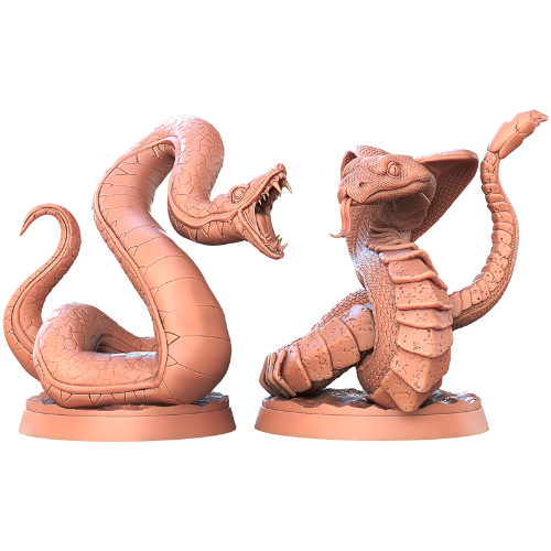 Dungeons & Dragons - STL Miniatures - Giant Snakes (2 miniatures)