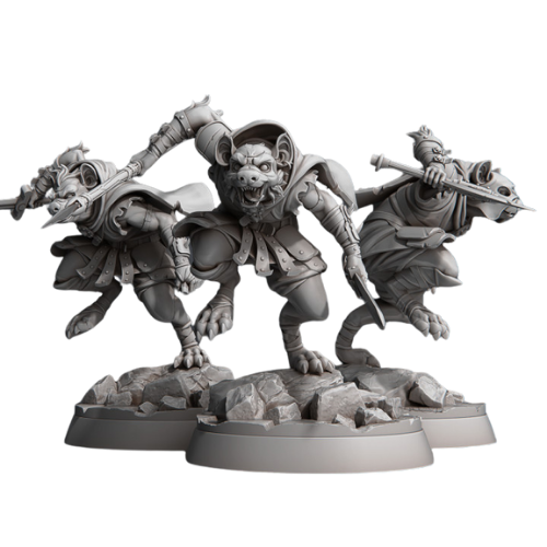 Dungeons & Dragons - STL Miniatures - Gnoll Warriors Set 1 (3 miniatures)