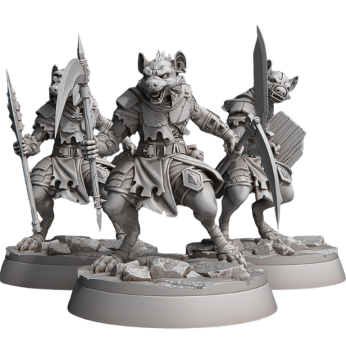 Dungeons & Dragons - STL Miniatures - Gnoll Warriors Set 3 (3 miniatures)